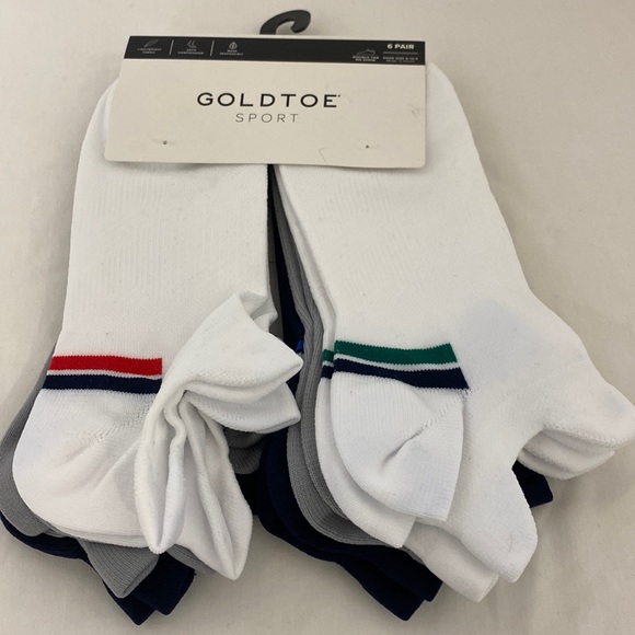 Gold Toe Underwear & Socks Mens Gold Toe Sport Socks Six Pairs New